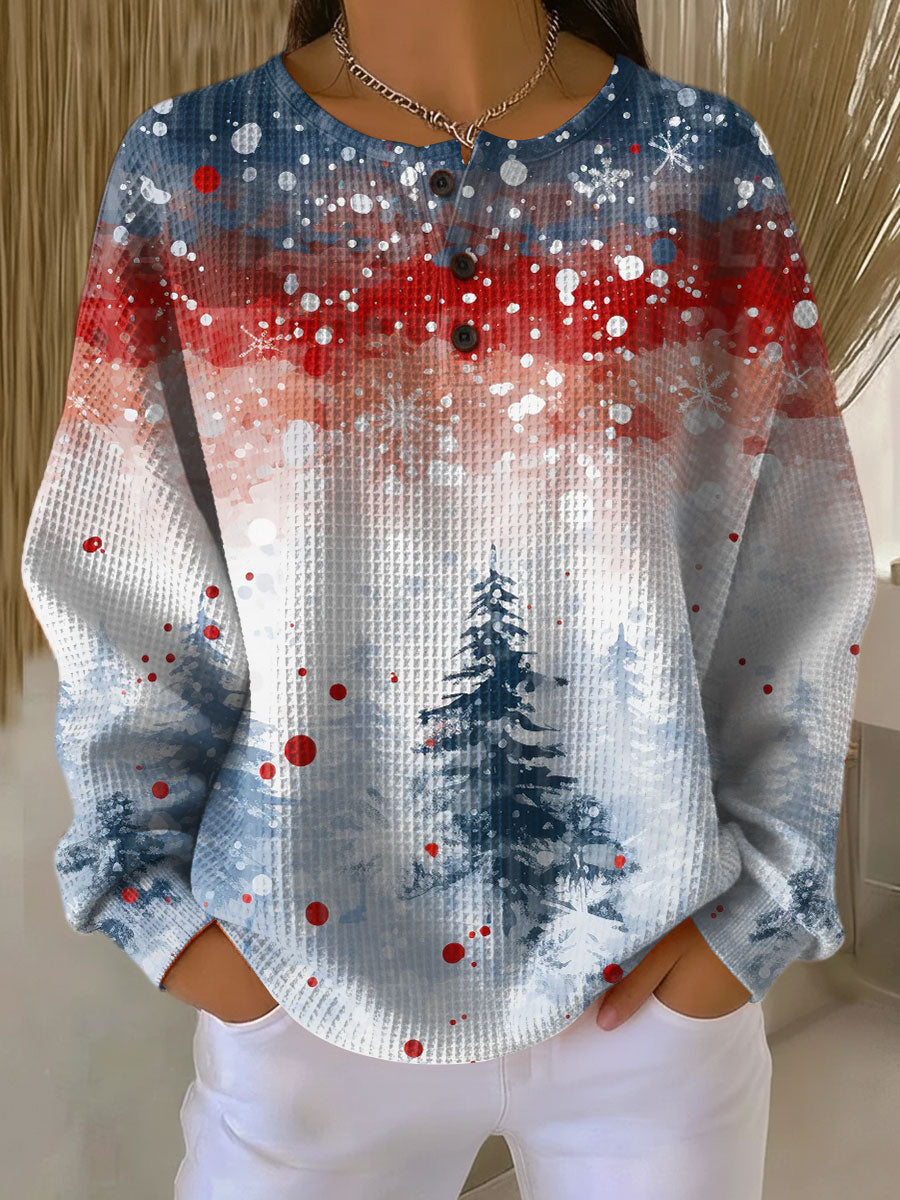 Alva Christmas Sweater with Soft Pine Tree Pattern