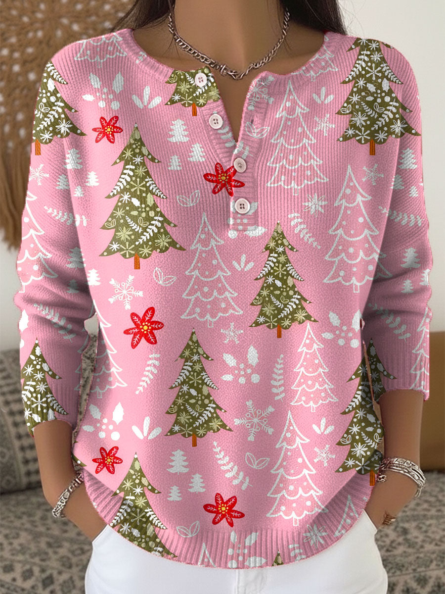 Sofie Christmas sweater with buttons