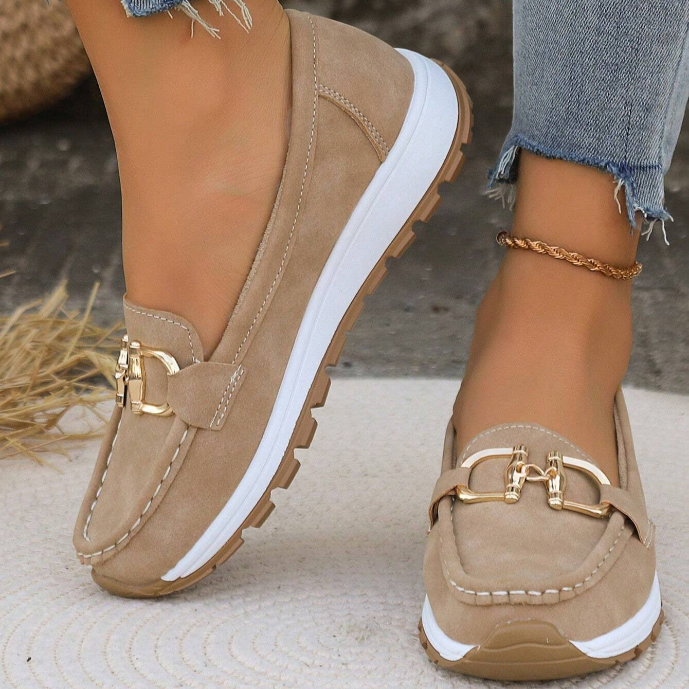 Ellie Flat Buckle Loafers