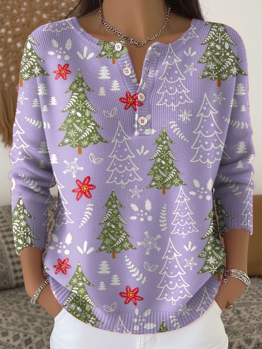 Sofie Christmas sweater with buttons