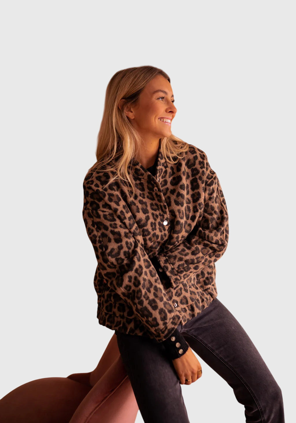 Elodie Stylish Leopard Print Jacket