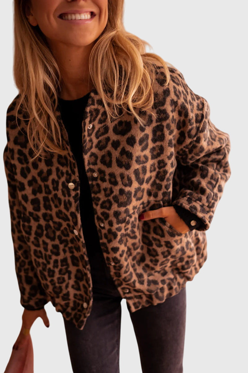 Elodie Stylish Leopard Print Jacket
