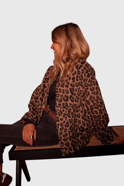 Elodie Stylish Leopard Print Jacket