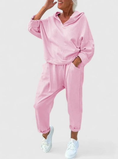 Sally Comfortable Hooded Sweatshirt Set