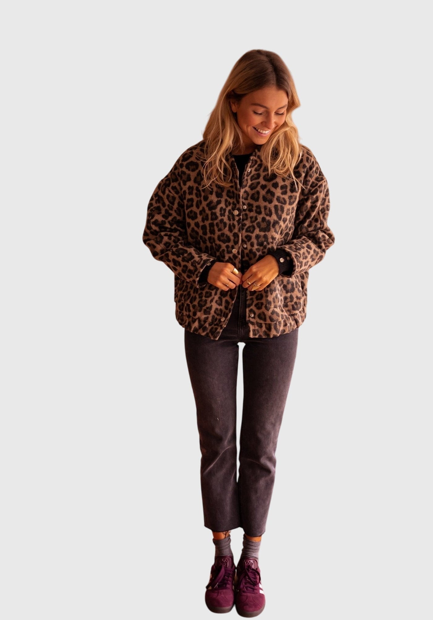 Elodie Stylish Leopard Print Jacket