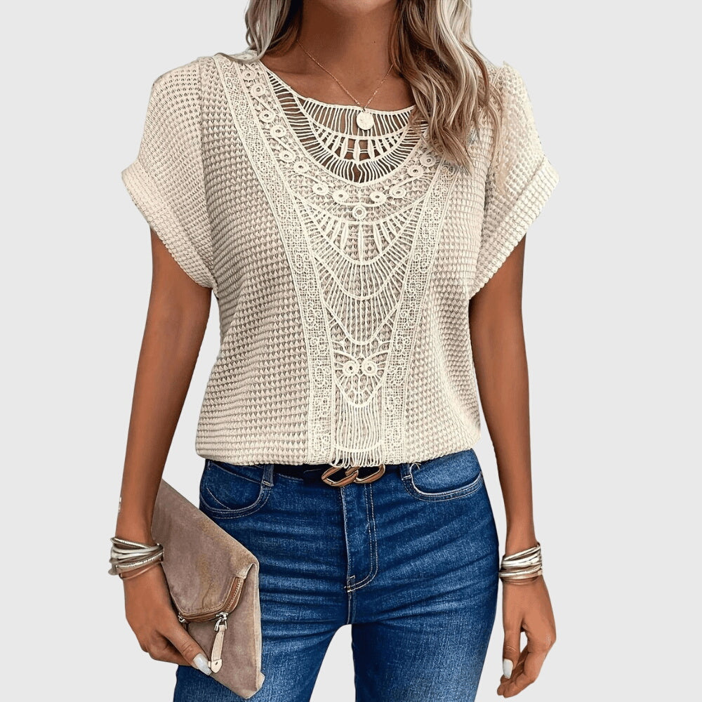 Pearl Elegant Ibiza Style Blouse