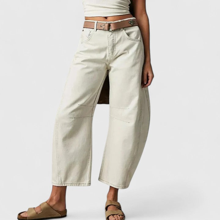 Rain Comfortable Wide-Leg Pants