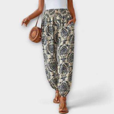 Scarlett Pants with Ethnic Graphic