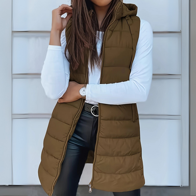 Elora Sleeveless Hooded Puffer Vest