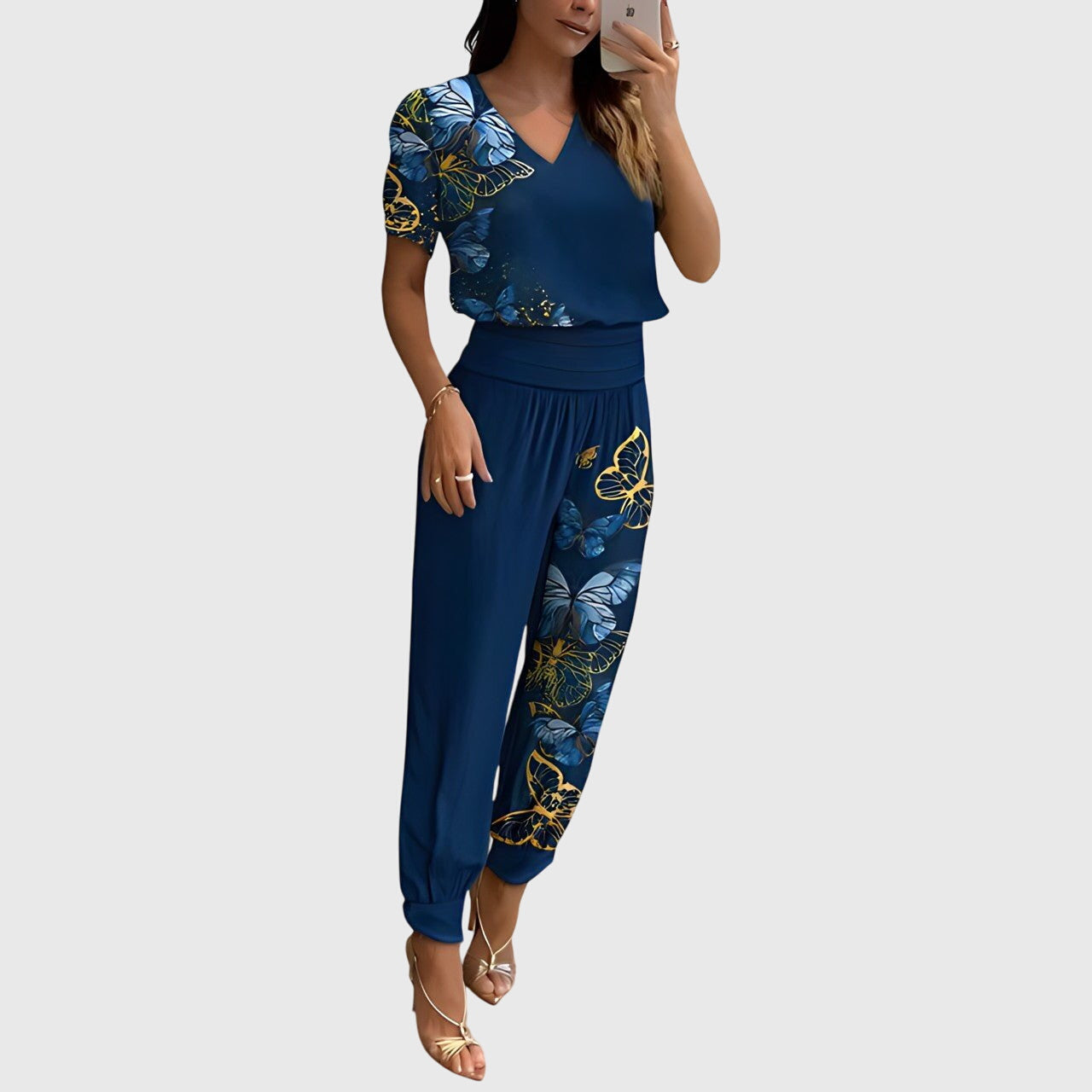 Jennifer Stylish Blouse and Pants Set