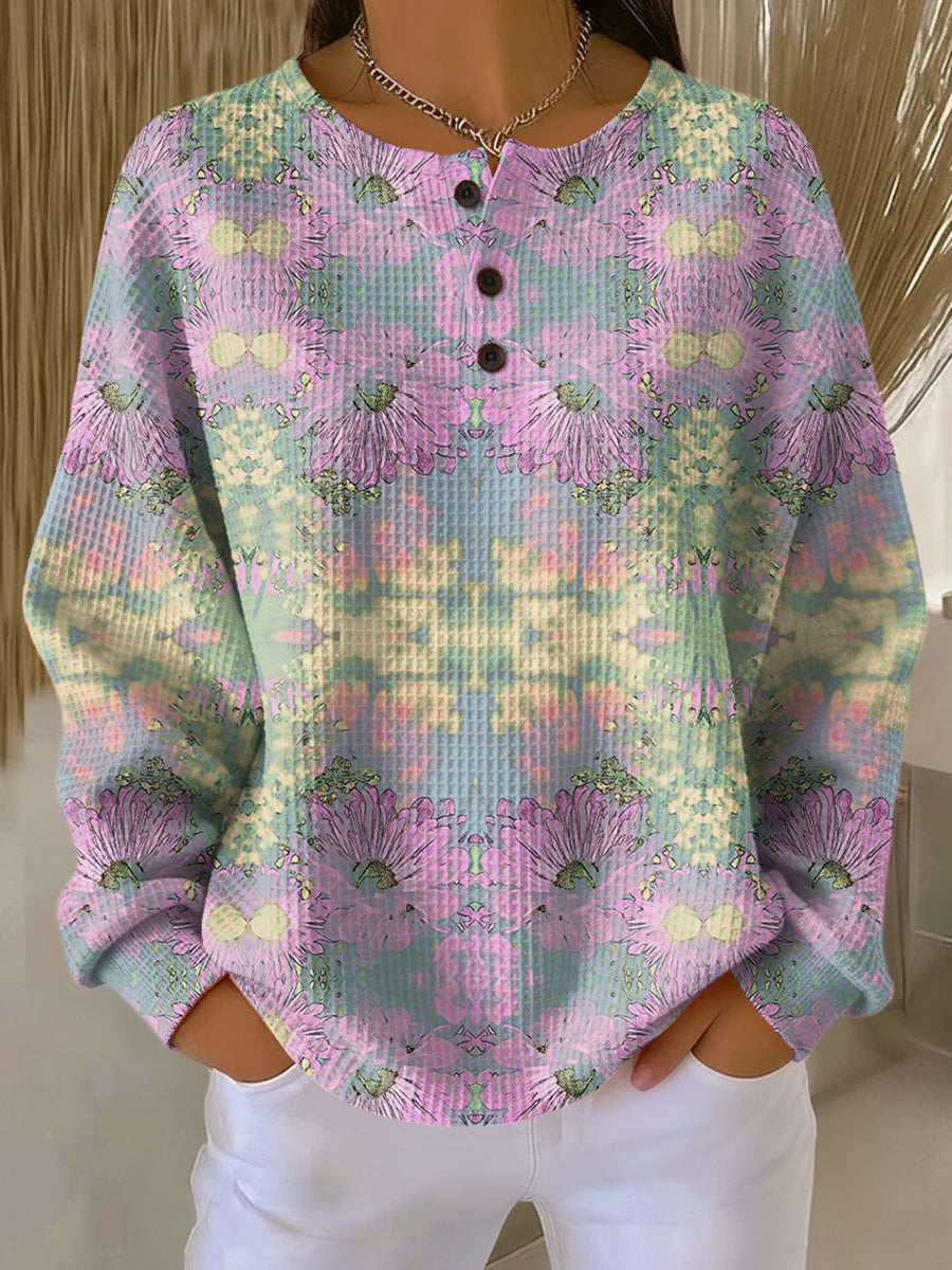 Alma Sweater with Ethnic Floral Pattern