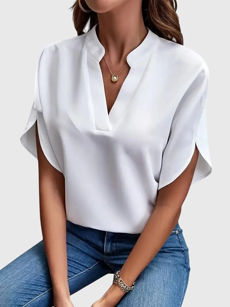 Beatrix Soft and Elegant V-Neck Shirt