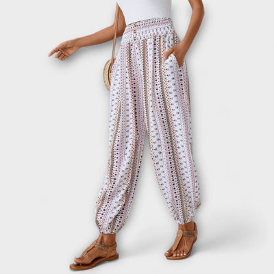 Scarlett Pants with Ethnic Graphic