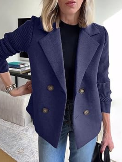 Eva knitted sleeve blazer