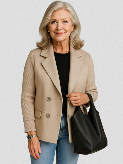 Eva knitted sleeve blazer