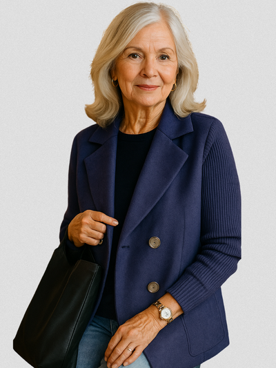 Eva knitted sleeve blazer