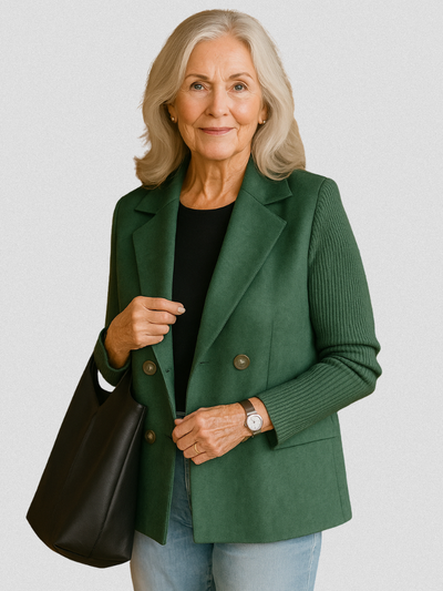 Eva knitted sleeve blazer