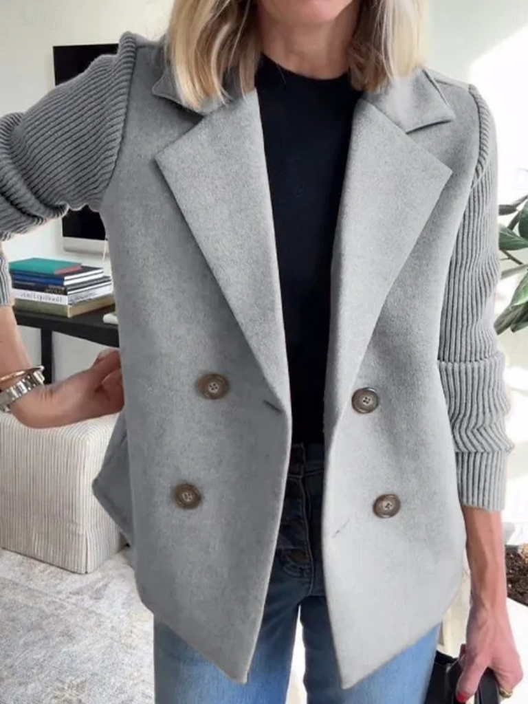 Eva knitted sleeve blazer