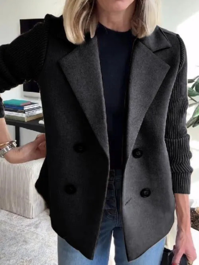 Eva knitted sleeve blazer