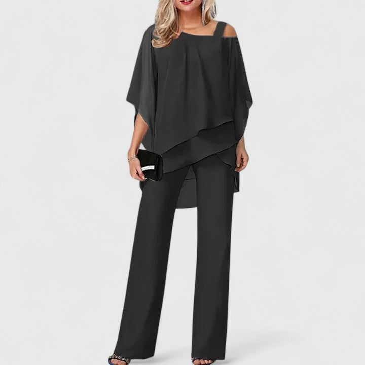 Serenity Elegant Two-Piece Pant Set
