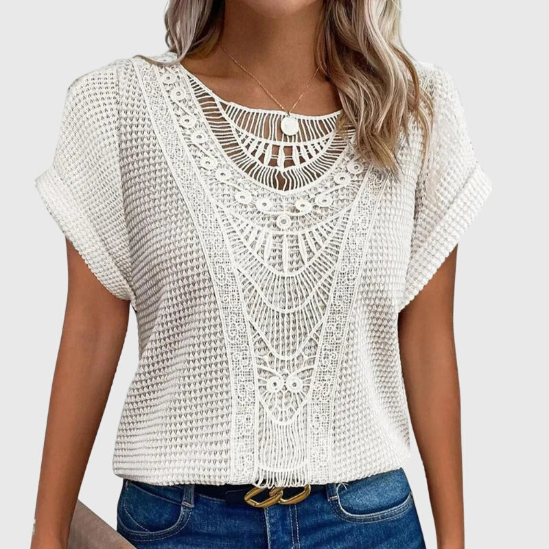 Pearl Elegant Ibiza Style Blouse