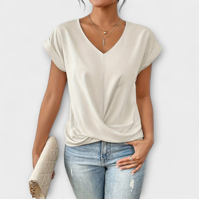 Carlinda Elegant V-neck Top