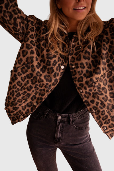 Elodie Stylish Leopard Print Jacket