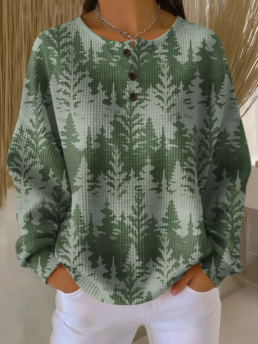 Inga Christmas Sweater with Classic Tree Motif