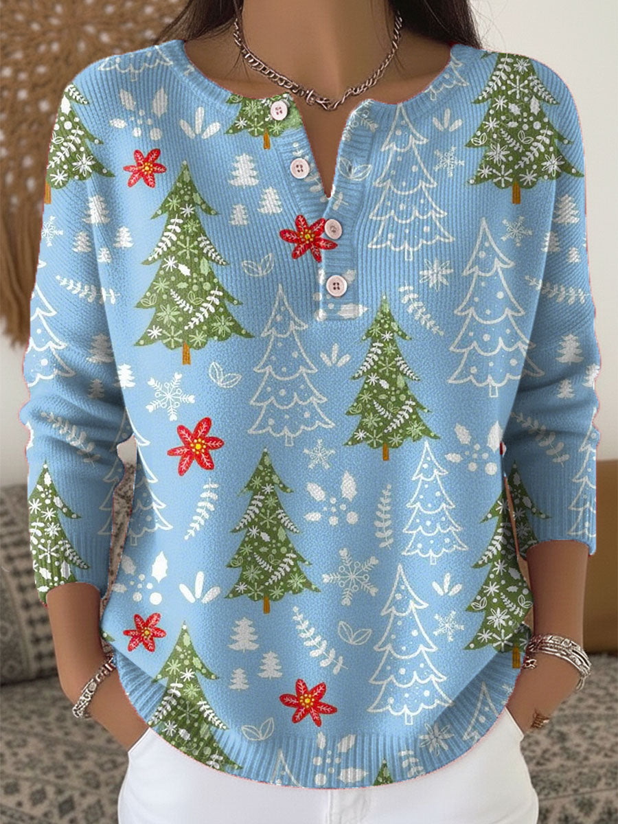 Sofie Christmas sweater with buttons