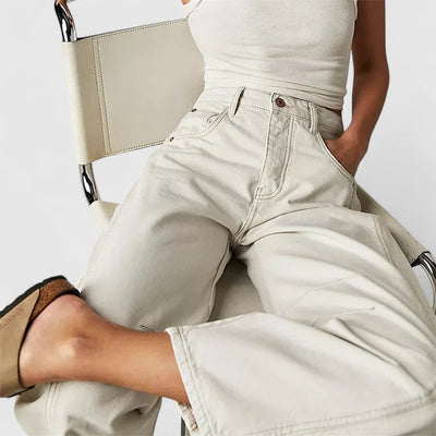 Rain Comfortable Wide-Leg Pants