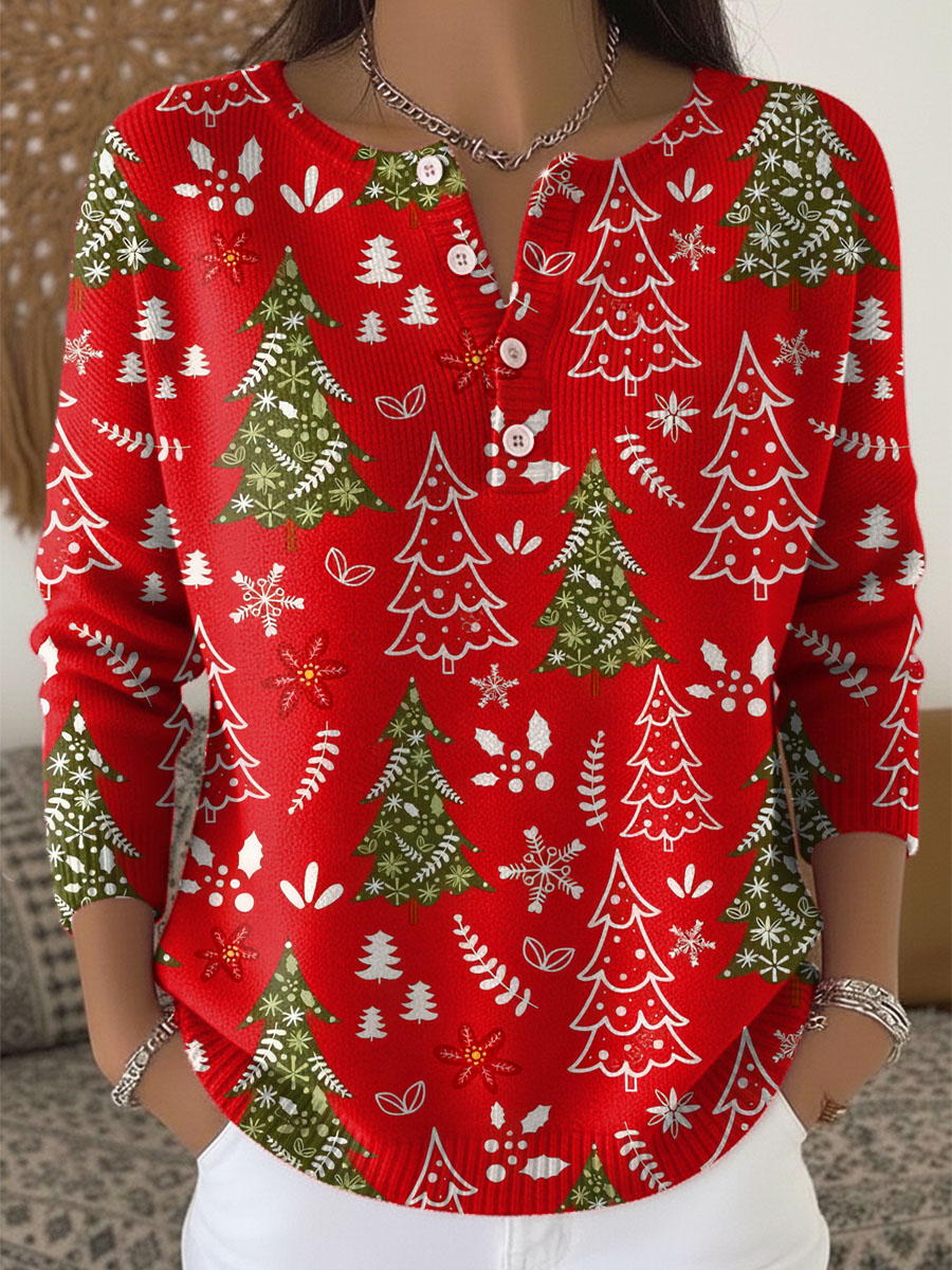 Sofie Christmas sweater with buttons