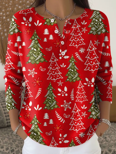 Sofie Christmas sweater with buttons